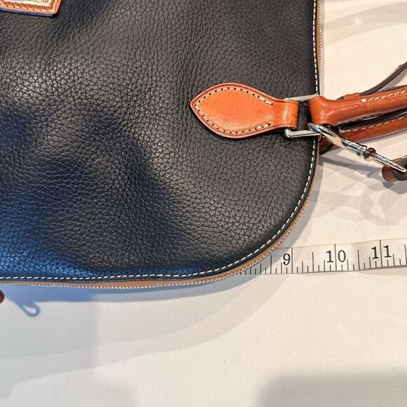 Dooney & Bourke Black and Tan Leather Satchel - Picture 11 of 16